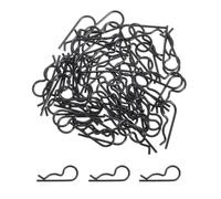 sourcing map 50 Pcs RC Body Clips, 1.2mm Stainless Steel Universal RC Car Clips R Pins for 1/6 1/8 1/10 Scale Model Remote Control Car Truck Crawler Shell Replacement Parts (Black)