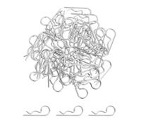 sourcing map 50 Pcs RC Body Clips, 1.2mm Stainless Steel Universal RC Car Clips R Pins for 1/6 1/8 1/10 Scale Model Remote Control Car Truck Crawler Shell Replacement Parts (Silver)