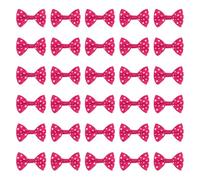 sourcing map 50 Pcs Rose Red White Dot Polka Dot Ribbon Bow Ties 1.5" x 1" Mini Bowknot for Crafting Little Satin Bows Bulk for DIY Sewing Scrapbooking Wedding Gift Present Home Decoration