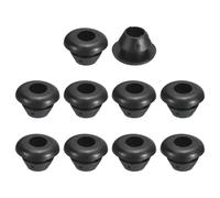 sourcing map 50 Pcs Rubber Grommets, 5mm ID 8mm Drill Hole Double Sided Hollow Firewall Hole Plugs Round Electrical Wiring Gasket, Black