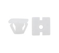 Sourcingmap 50 Pcs Square Rivets Retainer Clip White for Car Fender 14mm Hole