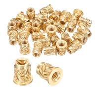 sourcing map 50 Pcs Threaded Inserts M3 x 6.3mm H x 4.6mm OD Flange T-Nuts