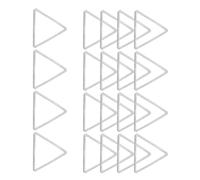 sourcing map 50 Pcs Triangle Open Beading Hoop, 15x13mm Beading Hoop Rings Round Beading Hoop Wire Hoops for DIY Art Creation Crafts, Silver Tone