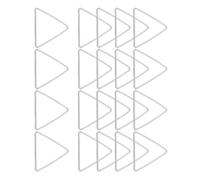 sourcing map 50 Pcs Triangle Open Beading Hoop, 20x17mm Beading Hoop Rings Round Beading Hoop Wire Hoops for DIY Art Creation Crafts, Silver Tone