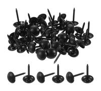 sourcing map 50 Pcs Upholstery Tacks, 7 x 13mm Round Head Upholstery Nails Pins Vintage Decorative Furniture Tacks for Chairs Sofas Beds DIY Project, Black