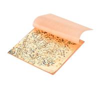 sourcing map 50 Pcs Variegated Gold Leaf Sheets 5.5" x 5.5" Imitation Gold Foil Sheets for Crafts,Picture Frames,Nails and DIY Arts Decoration,Brown Stripe, Starry Sky Gold