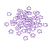 sourcing map 50 Pcs Wavy Spacers, Acrylic Flower Beads Colorful Wave Spacer Focal Bead for Jewelry Making Pen Bracelet Necklace Earrings DIY Crafts, Purple
