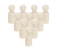 sourcing map 50 Pcs Wood Peg Dolls 2.56 Inch Male Unfinished Dolls Bodies Natural Wooden Figures Decorative Peg People for Painting, DIY Arts, Crafts and Graffiti