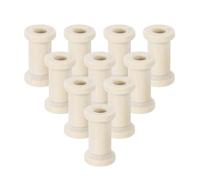 sourcing map 50 Pcs Wooden Empty Spool, 1-1/16in Unfinished Wooden Spools Wire Weaving Bobbins Empty Thread Spools for Crafts DIY Art Embroidery Sewing Thread Twine