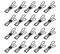 sourcing map 50 Pieces Metal Wire Hollow Out Clips 32mm Cute Mini Binder Paper Clip Black for Clothes Bill Paper Office Supplies