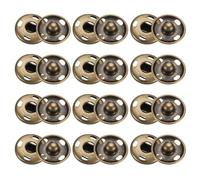 sourcing map 50 Set Sew-on Snap Buttons 15mm Metal Snap Fastener Buttons Fastener Press-Stud Clasps for Closure Purse Handbag Clothes Sewing Craft, Bronze