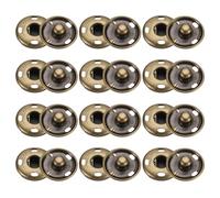 sourcing map 50 Set Sew-on Snap Buttons 17mm Metal Snap Fastener Buttons Fastener Press-Stud Clasps for Closure Purse Handbag Clothes Sewing Craft, Bronze
