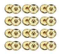 sourcing map 50 Set Sew-on Snap Buttons 19mm Metal Snap Fastener Buttons Fastener Press-Stud Clasps for Closure Purse Handbag Clothes Sewing Craft, Gold