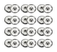 sourcing map 50 Set Sew-on Snap Buttons 21mm Metal Snap Fastener Buttons Fastener Press-Stud Clasps for Closure Purse Handbag Clothes Sewing Craft, Silver