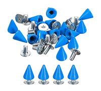 sourcing map 50 Sets Cone Spikes Studs, 7x10mm Studs and Spike Metal Screw Back Rivet for Clothing Belts Bags Shoes DIY Leathercraft, Blue