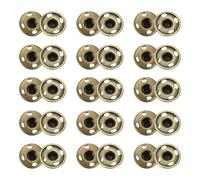 sourcing map 50 Sets Sew-on Snap Buttons, 12 mm Metal Invisible Press Studs Buttons, Brass Sewing Snap Fasteners for Fabric Clothing DIY Crafts (Bronze)