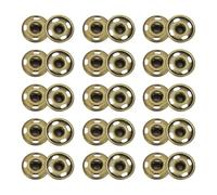 sourcing map 50 Sets Sew-on Snap Buttons, 15 mm Metal Invisible Press Studs Buttons, Brass Sewing Snap Fasteners for Fabric Clothing DIY Crafts (Bronze)