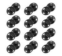 sourcing map 50 Sets Sewing Snap Buttons, 15mm Press Buttons Metal Snap Fasteners for Clothes DIY Crafts, Black