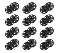 sourcing map 50 Sets Sewing Snap Buttons, 25mm Press Buttons Metal Snap Fasteners for Clothes DIY Crafts, Black