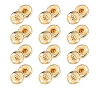 sourcing map 50 Sets Sewing Snap Buttons, 9mm Press Buttons Metal Snap Fasteners for Clothes DIY Crafts, Gold