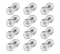 sourcing map 50 Sets Sewing Snap Buttons, 9mm Press Buttons Metal Snap Fasteners for Clothes DIY Crafts, Silver