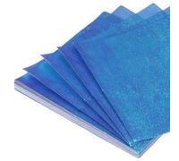 Sourcing Map 50 Sheet Dark Blue Glitter Origami Paper, 6x6 Inch Square Shiny Sparkly Paper for DIY Art, Craft Decor