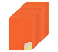 sourcing map 50 Sheets Printable Sticker Paper, 8"x12" A4 Self Adhesive Sticker Backing Paper 250gsm for Craft Scrapbooking Inkjet Printer, Dark Orange