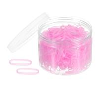 sourcing map 500 Pack Rubber Band Stretchable Rubber Elastic Bands Rose Red 20mm x 3mm Hair Cord for Home Office