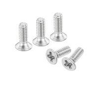 sourcing map 500 pcs M2-0.4x6 Machine Screws Phillips Pan Cross Head Screws Fasteners Bolts 304 Stainless Steel Silver for Wall Socket,House Repairs