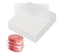 sourcing map 500 Pcs Unbleached Parchment Paper Baking Sheets Squares, 3.5 Inch Hamburger Patty Paper, for Baking Grilling or Meat Storage, White