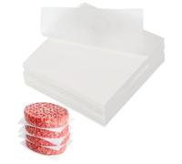 sourcing map 500 Pcs Unbleached Parchment Paper Baking Sheets Squares, 4 Inch Hamburger Patty Paper, for Baking Grilling or Meat Storage, White