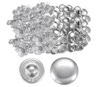 sourcing map 500 Set Button Supplies 40L(25.4mm/1") Aluminum Button Parts Making Accessories Metal Button Blanks for Button Maker Machine DIY