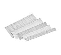 sourcing map 5000Pcs 18 Gauge Brad Nails, 5 Sizes Straight Finish Nails Galvanized Carbon Steel Nails for Woodworking Construction, Silver Blue