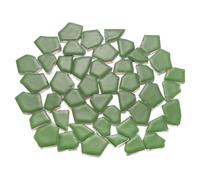 Sourcing Map 500g/1.1LB Irregular Ceramic Mosaic Tiles, 2.3-4.2 cm, Dark Green, Interlocking