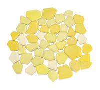 Sourcing Map 500g/1.1LB Irregular Ceramic Mosaic Tiles, Mixed Yellow, 2.3-4.2 cm, 6 mm Thick, 500 Pieces, DIY Art Craft Projects, Home Decor