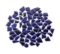 sourcing map 500g/1.1LB Irregular Ceramics Mosaic Tiles, 1.3-2 cm Bulk Stained Ceramic Mosaic Pieces Stones Mosaic Kits for DIY Art Craft Projects Home Decor, Purple Blue