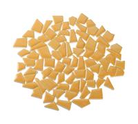 sourcing map 500g/1.1LB Irregular Ceramics Mosaic Tiles, 1.3-2 cm Bulk Stained Ceramic Mosaic Pieces Stones Mosaic Kits for DIY Art Craft Projects Home Decor, Dark Yellow
