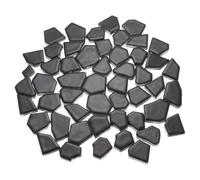 sourcing map 500g/1.1LB Irregular Ceramics Mosaic Tiles, 2.3-4.2 cm Bulk Stained Ceramic Mosaic Pieces Stones Mosaic Kits for DIY Art Craft Projects Home Decor, Black