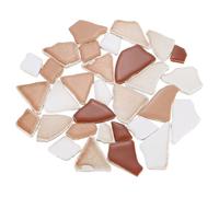 sourcing map 500g/1.1LB Irregular Ceramics Mosaic Tiles, 3.2-8.5 cm Bulk Stained Ceramic Mosaic Pieces Stones Mosaic Kits for DIY Art Craft Projects Home Decor, Mixed Brown