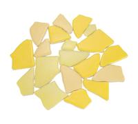sourcing map 500g/1.1LB Irregular Ceramics Mosaic Tiles, 3.2-8.5 cm Bulk Stained Ceramic Mosaic Pieces Stones Mosaic Kits for DIY Art Craft Projects Home Decor, Mixed Yellow