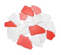 sourcing map 500g/1.1LB Irregular Ceramics Mosaic Tiles, 3.2-8.5 cm Bulk Stained Ceramic Mosaic Pieces Stones Mosaic Kits for DIY Art Craft Projects Home Decor, Mixed Red