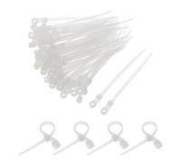 sourcing map 500Pcs 100mm/4 40 Lbs Mount Head Cable Zip Ties Self-Locking Long Nylon Cable Tie 3.6mm/0.14" Wraps for Cord Management, White