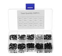 sourcing map 500pcs 10sizes M2 M2.5 M3 Laptop Notebook Screws Assortment Kit Computer Replacement for Laptop Computer SSD Repair
