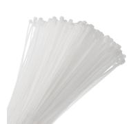 sourcing map 500pcs 150mm/6 22 Lbs Cable Zip Ties Self-Locking Small Nylon Cable Tie Wraps 4mm for Cord Management, White