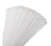 sourcing map 500pcs 200mm/8 11 Lbs Cable Zip Ties Self-Locking Small Nylon Cable Tie Wraps 3mm for Cord Management, White