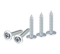 sourcing map 500Pcs #8×1" Phillips Head Self Tapping Screws, Carbon Steel Flat Head High-Strength Quick Tapping Screws Wood Screw for Wood, Metal, Plastic, Silver