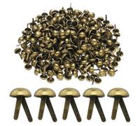 sourcing map 500pcs Brads Paper Fasteners, 10mm x 17mm Metal Paper Crafts Brads, Small Round Brass Split Pins for Children Crafting Decorative Scrapbooking DIY, Bronze