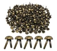 sourcing map 500pcs Brads Paper Fasteners, 12mm x 20mm Metal Paper Crafts Brads, Small Round Brass Split Pins for Children Crafting Decorative Scrapbooking DIY, Bronze