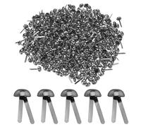 sourcing map 500pcs Brads Paper Fasteners, 6mm x 13mm Metal Paper Crafts Brads, Small Round Brass Split Pins for Children Crafting Decorative Scrapbooking DIY, Gunmetal