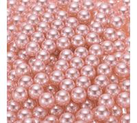 sourcing map 500Pcs Faux Pearl for Vase Filler, 10mm No Hole ABS Round Pearls for Crafting, Jewelry Making, Vase Filler, Cosmetic Boxes, DIY Parts, Table Scatter, Home Decoration, Orange